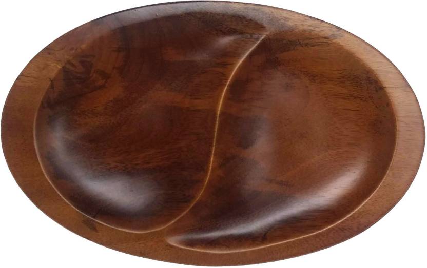 Wooden Fruit Platter - Mango Wood - Walnut Finish