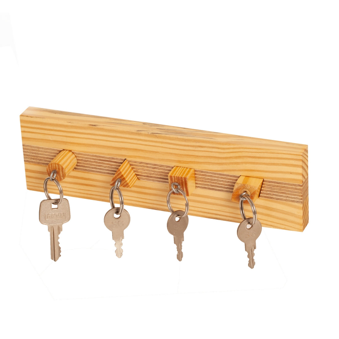 Key chain clearance holder for wall