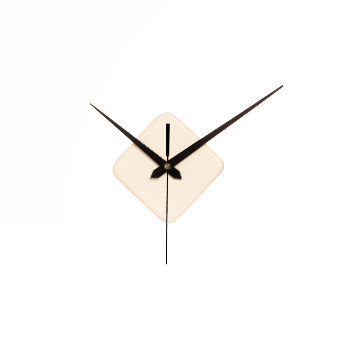 Square Small Wall Clock - White