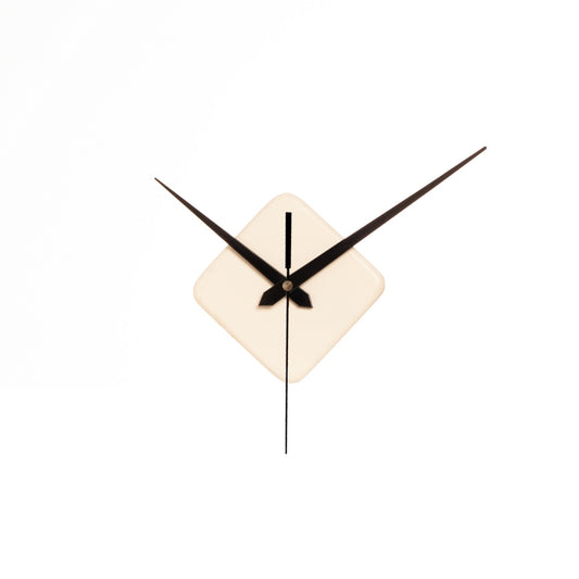 Square Small Wall Clock - White