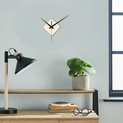 Square Small Wall Clock - White